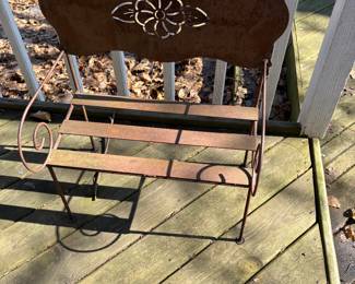 metal chair - great for planters or in the garden