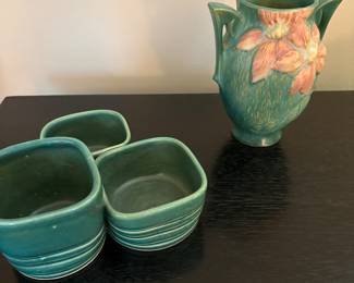 Roseville pottery and signed pottery