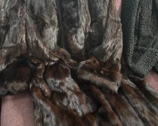 Long dark brown Mink - size M - L