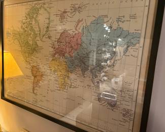World Map - framed