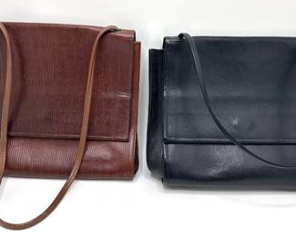 2 Vintage Hans Koch Ltd Genuine Leather Hand Bags Lot #: 18