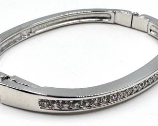 Swarovski Crystal Hinged Bracelet Lot #: 48