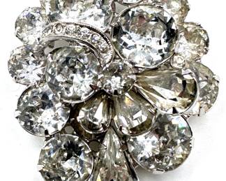 Vintage Eisenberg Crystal Rhinestone Brooch Pin Lot #: 4