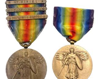 2 World War One United States Victory Medals, One With Original Box Lot #: 22