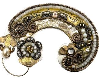 Ayala Bar Israeli Artisan Mosaic Brooch Pin Lot #: 54