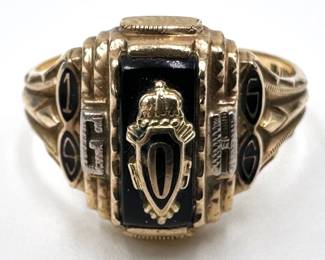 Hjiok 1956 10K Gold Filled Class Ring Initials "GH", Size 5.75 Lot #: 122