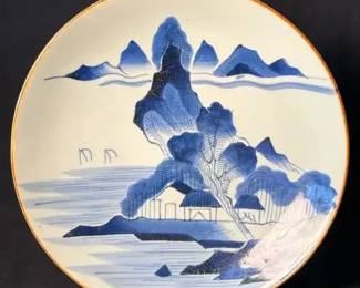 Antique Japanese porcelain charger plate