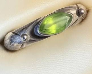 Silver Peridot Ring