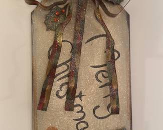 Christmas metal sign