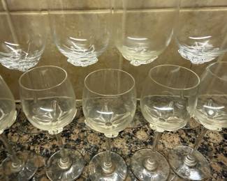 VAL SAINT LAMBERT WINE GLASSES (BELGIUM)