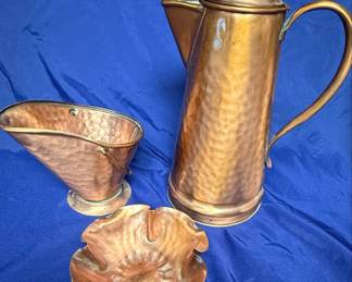 Gregorian Solid Copper Coffee Pot and Accessories Set