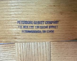 Peterboro Basket Co. Woven Wood Tray and Basket Set