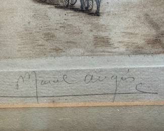 Bastille by Marcel Augis Etching