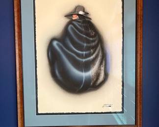 Robert Redbird Sr. "Kiowa Couple" Mixed Media Print