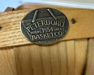 Peterboro Basket Co. Woven Wood Tray and Basket Set