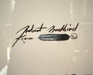 Robert Redbird "Woman in Blue Hat" Signed Limited Edition Lithograph