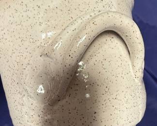 Handmade Speckled Ceramic Planter with Handles by J. Howard