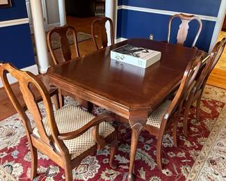 Pennsylvania House Cherry Wood Dining Set with Six Chairs