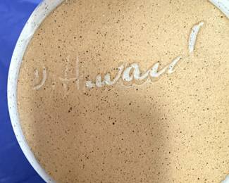 Handmade Speckled Ceramic Planter with Handles by J. Howard