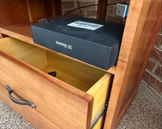 Solid Cherry Wood Media Console with Drawers