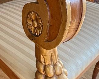 Empire Style Armchair with Hand-Painted Landscape Panel