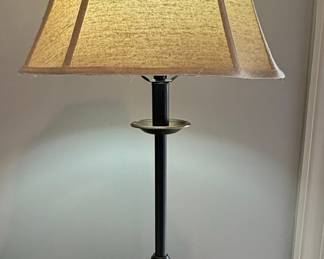 Traditional Dark Bronze Table Lamp with Bell Shade by Stylecraft