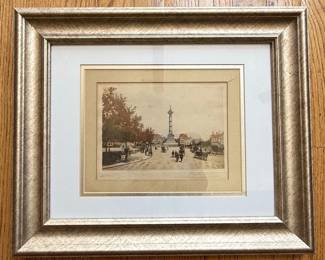 Bastille by Marcel Augis Etching
