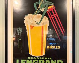 Brasserie Lengrand "Son Regal!" Poster by G. Piana (1926)