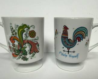 Berggren Scandinavian Folk Art Mugs (Set of 2)