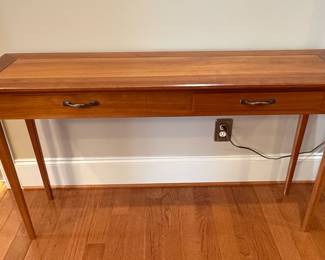 Mid-Century Modern Cherry Console Table