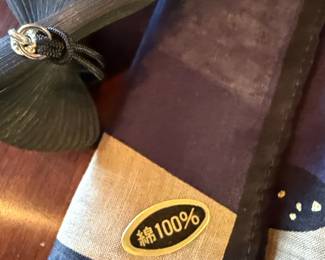 Ukiyoe "Sensu One Scene" Folding Fan and Scarf Set