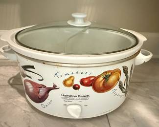 Hamilton Beach Meal Maker Slow Cooker with Vegetable Decal (Tomatoes, Onion, Asparagus)