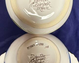 Gien France Bohème Hand-Painted Ceramic Pitcher and Bowl Set