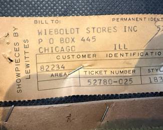 Vintage Lewittes Showpieces by Wieboldt Stores Inc. Cane Back Settee with Tufted Velvet Upholstery