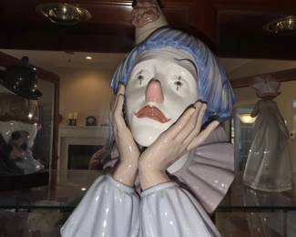 Lladro Porcelain Clown Busts