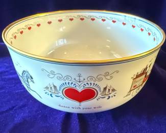 The Americana Bowl by Charles Wysocki, Manufactured by Pickard China for The Greenwich Workshop