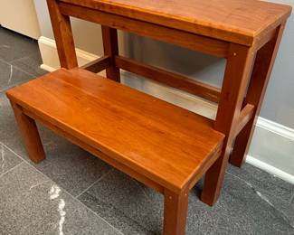 Shaker Style Cherry Wood Two-Step Stool