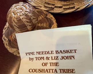Coushatta Tribe Pine Needle Basket Set by Tom & Liz John