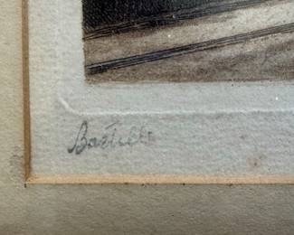 Bastille by Marcel Augis Etching