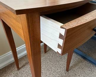 Handcrafted Walnut Side Table with Dovetail Drawer (1 of 2)