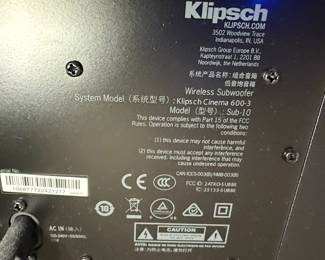 Klipsch Cinema 600 3.1 Soundbar System with Wireless Subwoofer (Model: SUB-10)