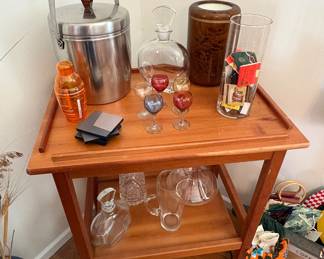 Scandinavian Rolling Bar Cart