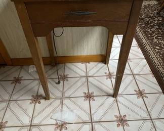 Vintage Wooden Sewing Machine Cabinet