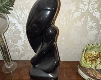 Abstract Mother and Child Sculpture likely resin