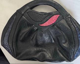 Vintage s Patchwork Snakeskin and Leather Handbag