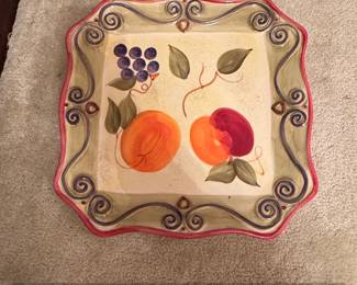 Medici Tabletops Unlimited Fruit Motif with Scrolls Decorative Plate