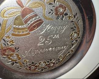 Happy th Anniversary Chokin Art Plate by Dynasty Gallery second image