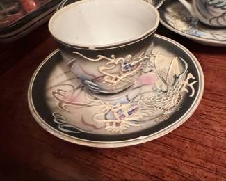 Betsons Hand Painted Dragonware Demitasse Tea Set second image