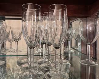 Vintage Crystal Champagne Flutes