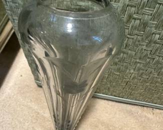 Etched Glass Bud Vase second image